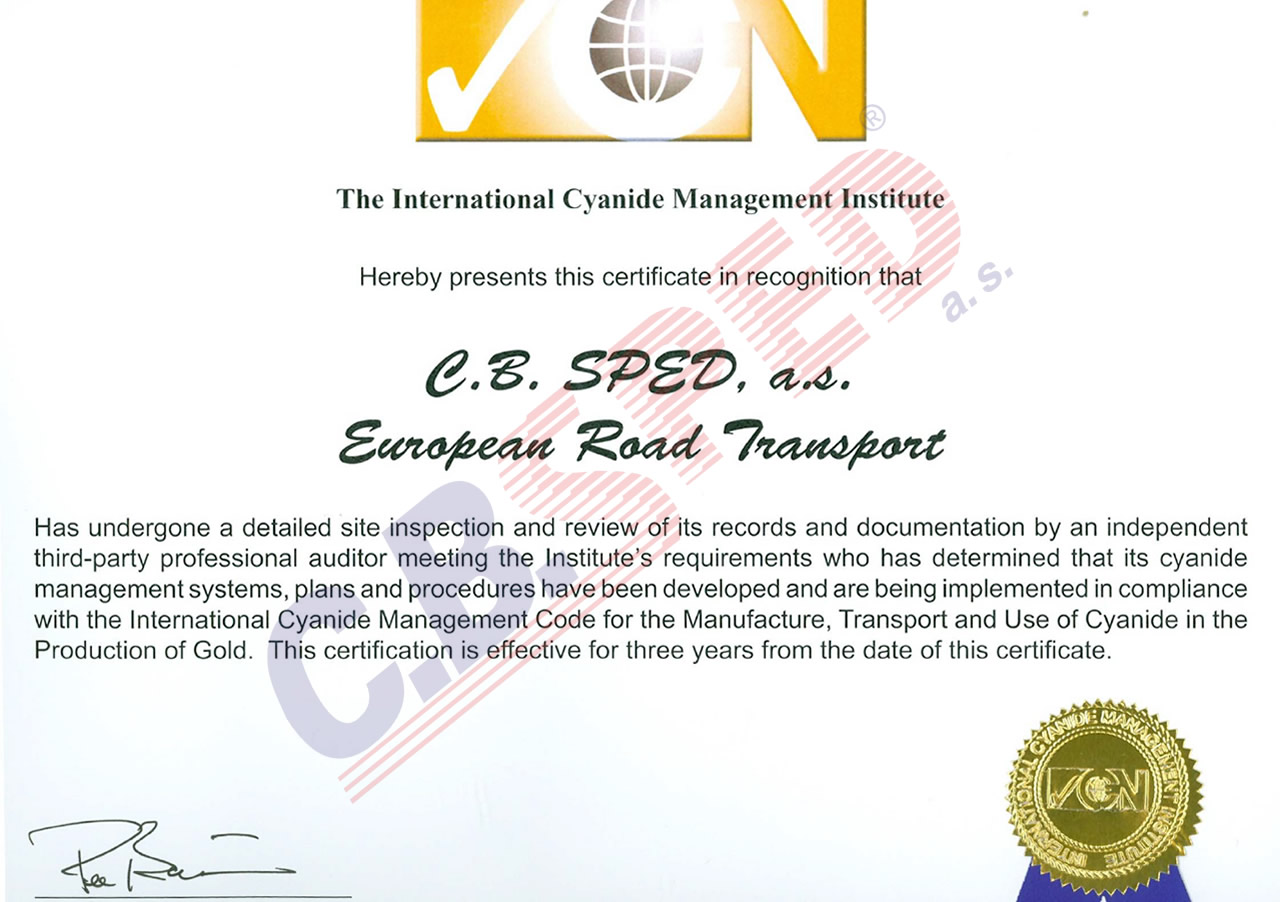 C.B.SPED - ICMI certificate